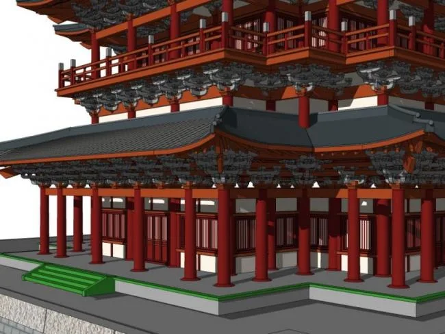 Sketchup Ancient Architecture Model | Multi story Attic, Chinese Style, Ancient Architecture