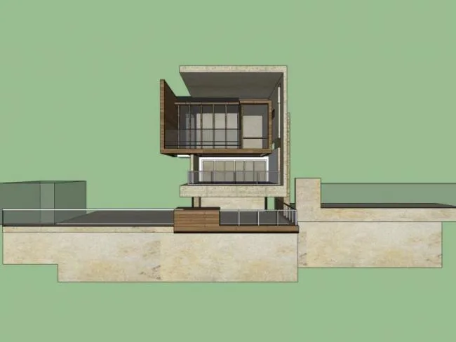 Sketchup Villa Model | Solo Villa, Modern Style