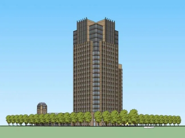 Sketchup Hotel Model | High rise Hotel, Modern Style