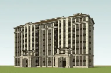 SketchUp Residential Model: Multi-Story French Classical Home Design-BIM WORLD