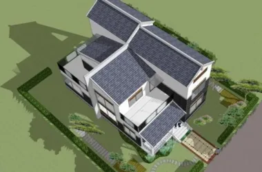 SketchUp Villa Model: Solo Stacked Villa in Chinese Style-BIM WORLD