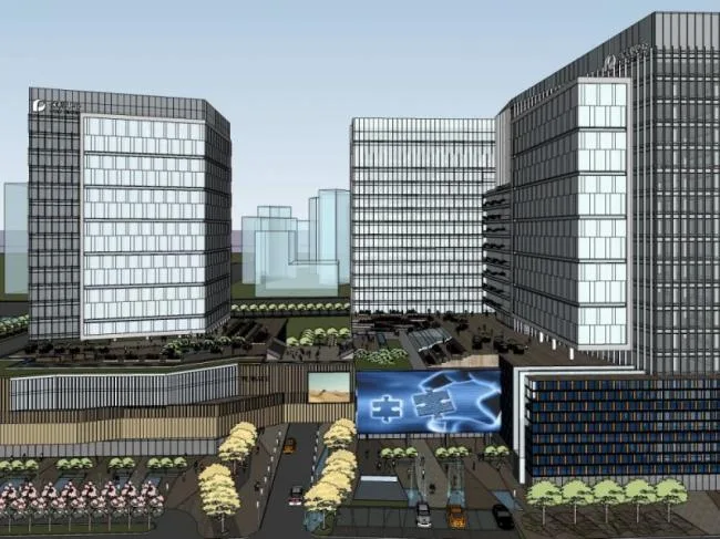 Modern Multi-Story Commercial Complex Designed in SketchUp
