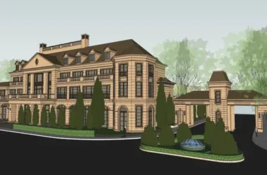 SketchUp Business Model: Multi-Story European Classical Commercial Building-BIM WORLD