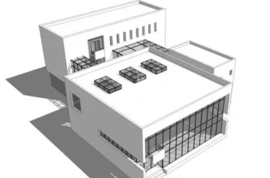 Modern Multi-Story Small Office Building Model in SketchUp-BIM WORLD