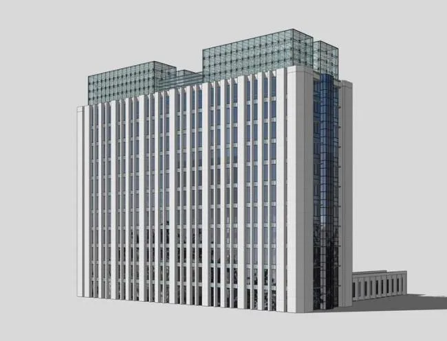 Sketchup Office Model | High rise Administrative Office Building, Modern Style