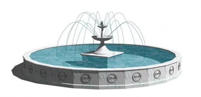 SketchUp Material Model: European Water Fountain Component