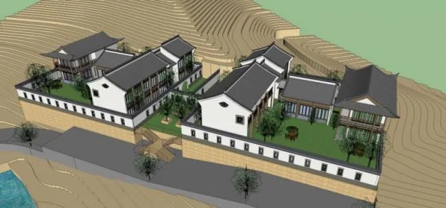 Sketchup Villa Model | Villa, Chinese Style