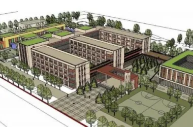 Modern Multi-Story Elementary School Design | SketchUp Campus Architecture Model-BIM WORLD