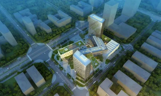 Sketchup Complex Model | Multi story high-rise mixed use, commercial complex, modern style, commercial podium, hotel office