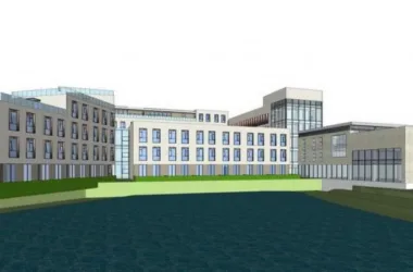 Modern Multi-Story Mountain Office Complex in SketchUp-BIM WORLD