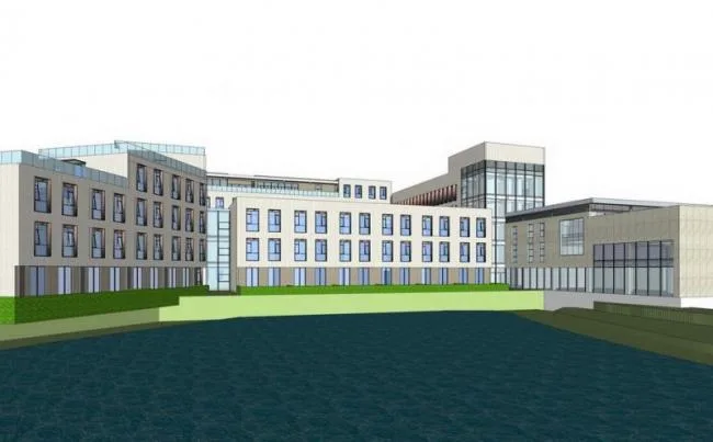 Sketchup Office Model | Multi-story Mountain Office Building Complex, Modern Style