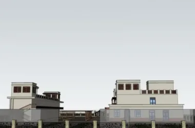 Modern Multi-Story Hotel Model in SketchUp-BIM WORLD