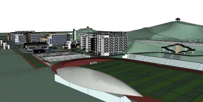 Sketchup School Model | Multi story School, Campus Educational Architecture, Modern Style