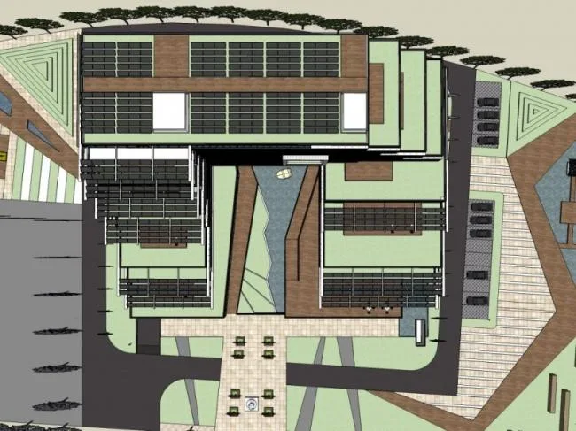 Sketchup Office Model | Multi Story Office Building, Modern Style