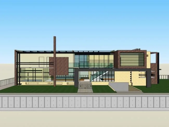 Sketchup Villa Model | Solo Villa, Modern Style