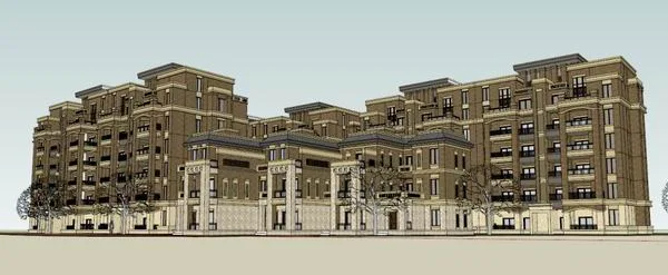 Sketchup Residential Model | Multi story Residence, Classical Style