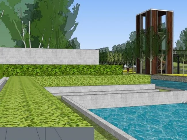 Sketchup Landscape Model | Street Landscape, Park Landscape, Modern Style