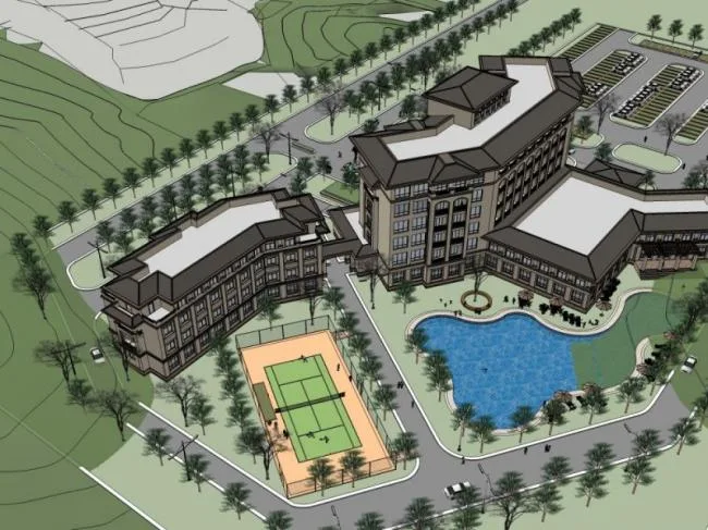 Sketchup Hotel Model | Multi story Hotel, Classical Style