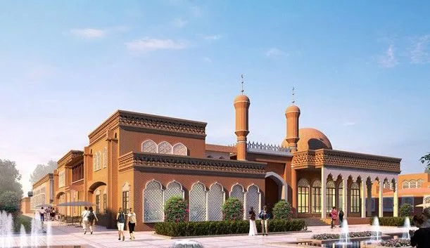 Sketchup Business Model | Multi story Commercial Street, Arab, Xinjiang Style, Classical Style