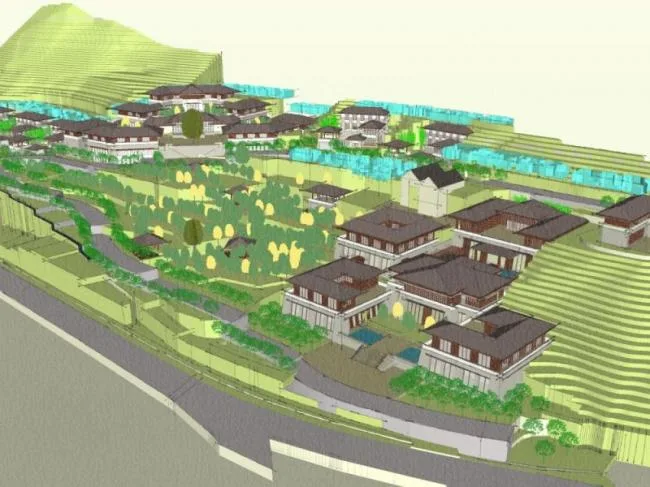 Sketchup Hotel Model | Resort Villa, Chinese Style