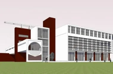 Modern Multi-Story University Library Cultural Model in SketchUp-BIM WORLD