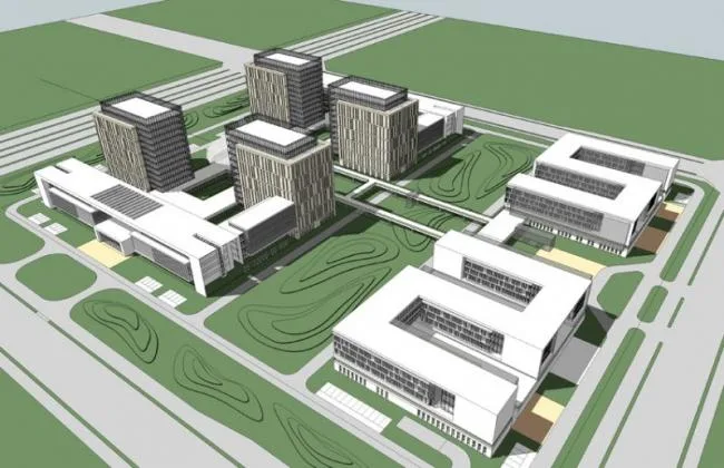Sketchu Industrial Building | Multi story Industrial Park, Industrial Architecture, Modern Style