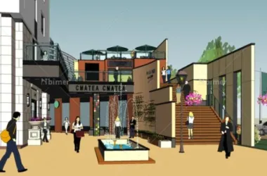 SketchUp Residential and Commercial Street Model | Hangzhou Fudi Project Ground-Level Design-BIM WORLD