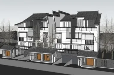 SketchUp Villa Model: Row Houses Inspired by Huizhou Residential Architecture-BIM WORLD