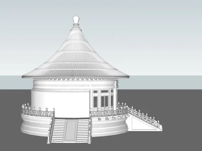 Sketchup Ancient Architecture Model | Multi story Round Hall, Temple of Heaven and Prayer Hall, Ancient Architecture, Chinese Style