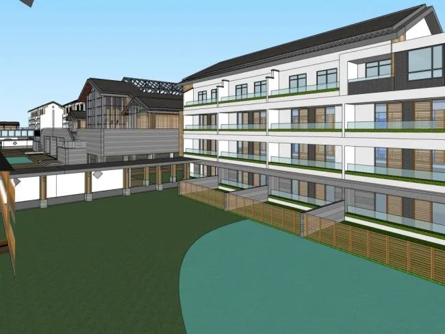 Sketchup Hospital Model | Retirement Center, Modern Style
