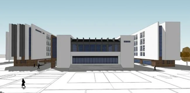 Modern Multi-Story High School Campus and Educational Building Design in SketchUp