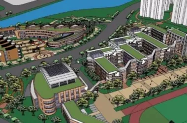 Modern Multi-Story Primary School and Kindergarten Campus Design in SketchUp-BIM WORLD