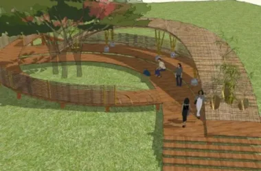SketchUp Landscape Design: Chinese-Style Corridor Model-BIM WORLD