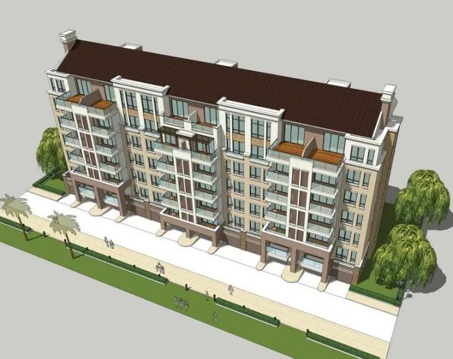 Sketchup Residential Model | Multi story Residence, Residential Building, Spanish Style, Neoclassical Style