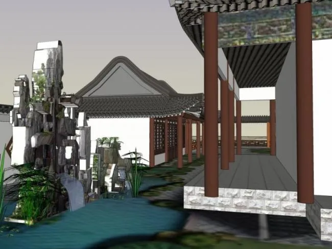 Sketchup Ancient Architecture Model | Multi story Ancient Academy Renovation, Antique, Ancient Architecture, Chinese Style