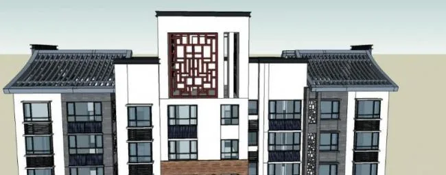 Sketchup Residential Model | High rise Residential Buildings, Modern Chinese Style