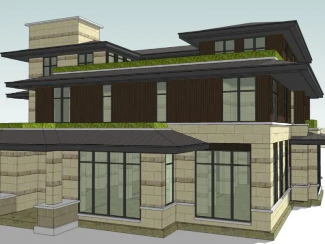 Modern Solo Villa Design in SketchUp Model