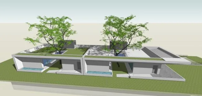 Modern Solo Villa Design | SketchUp 3D Model