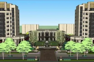 SketchUp Residential Models: Small and High-Rise Buildings with Ground Floor Commercial Spaces in Neoclassical Style-BIM WORLD