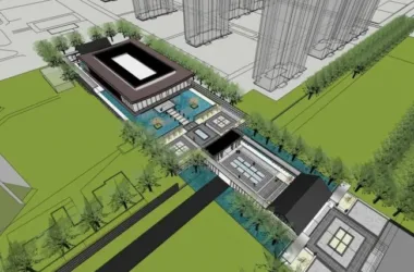 SketchUp Business Model: Modern Clubhouse Design for Commercial Buildings-BIM WORLD