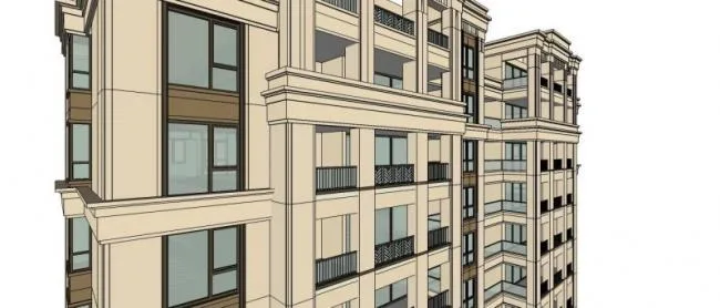 SketchUp Residential Models: High-Rise and Classical Style Buildings