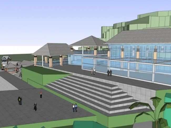 Sketchup Business Model | Multi story Clubhouse, Modern Style