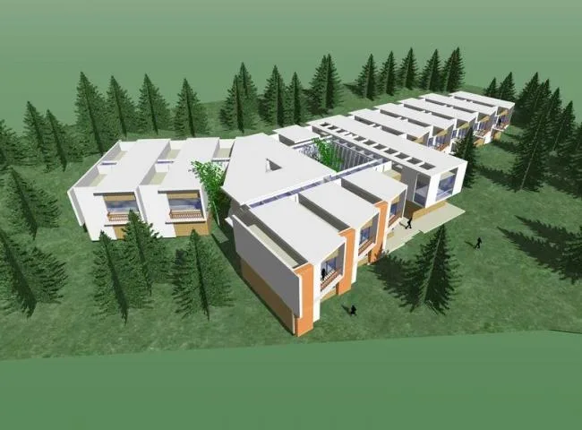 Sketchup Business Model | Multi story clubhouse, commercial building, modern style