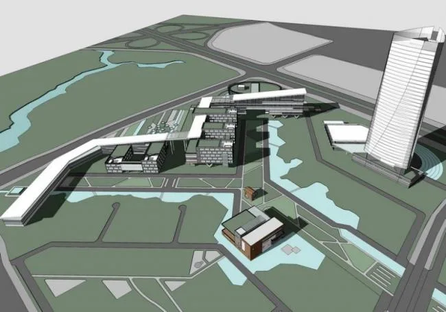 Sketchu Industrial Building | Multi story Industrial Park, Industrial Architecture, Modern Style