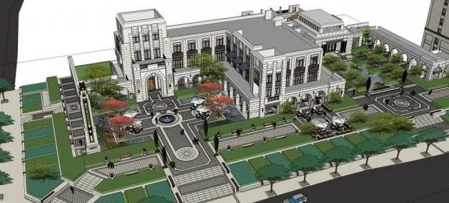 Sketchup Business Model | Demonstration Zone, Modern Style, Commercial, Entertainment and Leisure Facilities