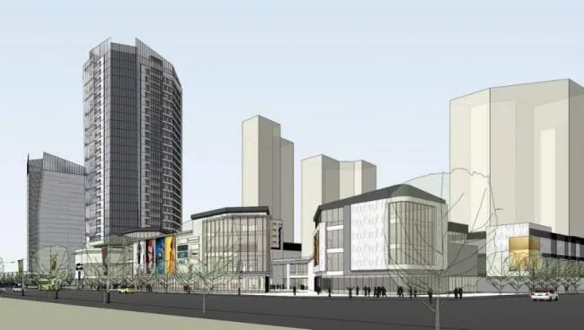 Sketchup Complex Model | Multi story High rise Mixed use Complex, Multi story Commercial Street, High rise Apartment Residential, Modern Style