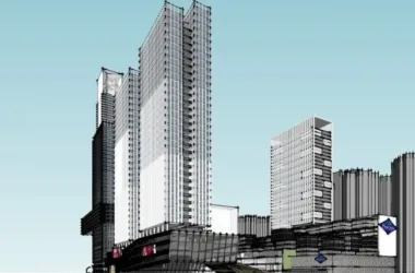SketchUp Complex Model | Modern Super High-Rise Commercial Office and Hotel Building-BIM WORLD