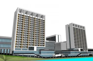Modern Multi-Story Hospital Model in SketchUp-BIM WORLD