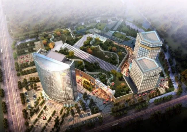 Sketchup Business Model | Super high-rise office building, commercial, commercial complex, modern style