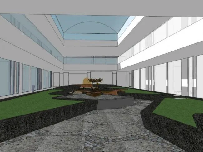 Sketchup Landscape Model | Garden Landscape, Courtyard Landscape, Modern Style